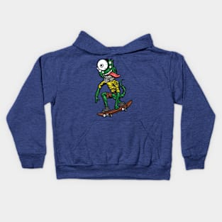 Green Monster Skateboard Kids Hoodie